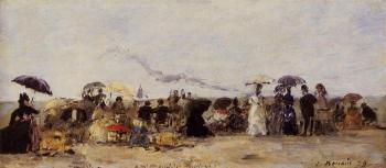 尤金 佈丹 Trouville, Beach Scene 尤金 佈丹 Trouville, Beach Scene